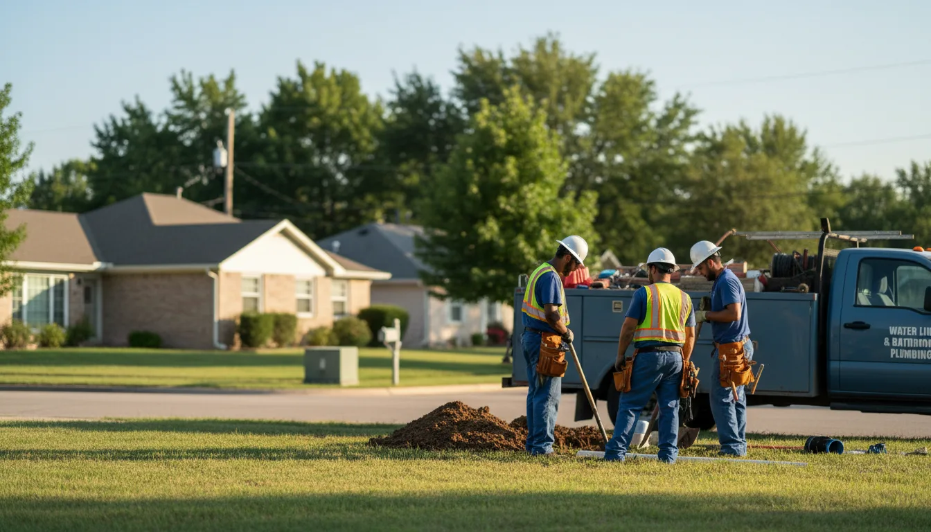 Residential water line and bathroom plumbing service in Lagrange, WY